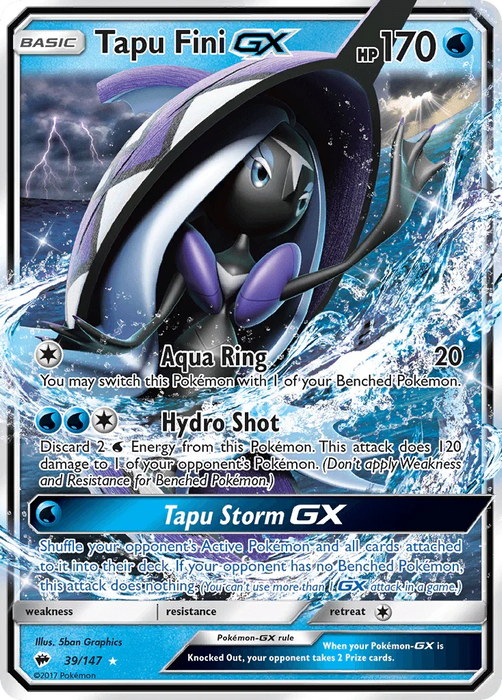 Tapu Fini GX (39/147) [Sun & Moon: Burning Shadows] - for just $1! 