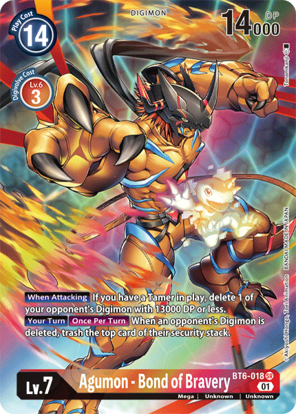 Agumon - Bond of Bravery [BT6-018] (Alternate Art) [Double Diamond] - Just $2.30! Shop now at Retro Gaming of Denver