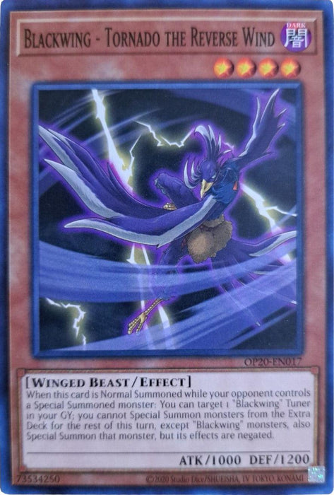 Blackwing - Tornado the Reverse Wind [OP20-EN017] Common - for just $0.10! 