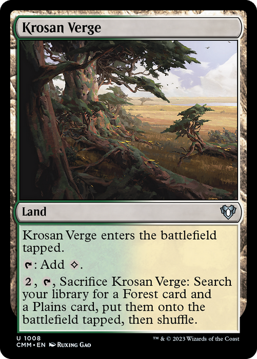 Krosan Verge (CMM-1008) - Commander Masters - for just $0.04! 