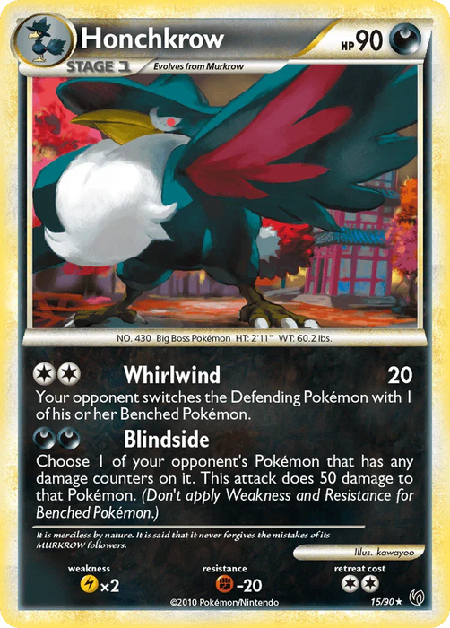 Honchkrow (15/90) [HeartGold & SoulSilver: Undaunted] - for just $0.40! 