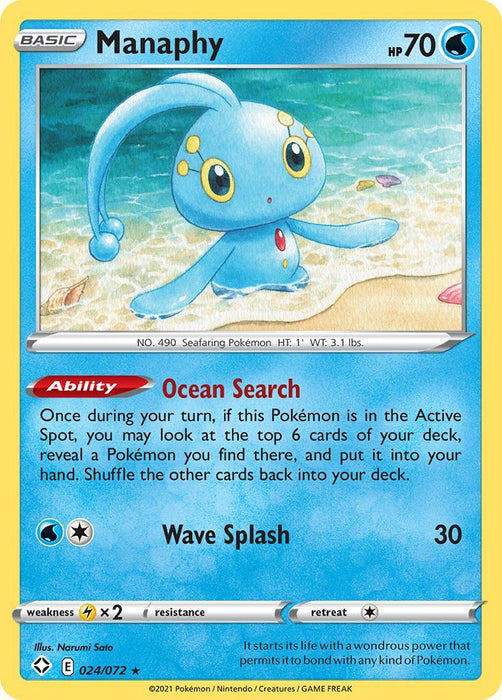Manaphy (024/072) [Sword & Shield: Shining Fates] - for just $0.10! 