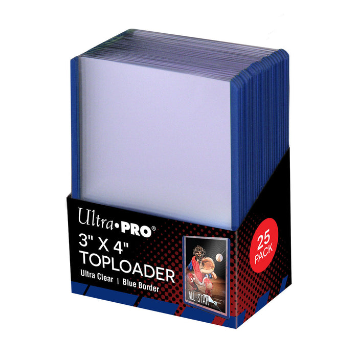Ultra PRO: Toploader - 3" x 4" (25ct - Blue Border) (4-Pack) - for just $0! 