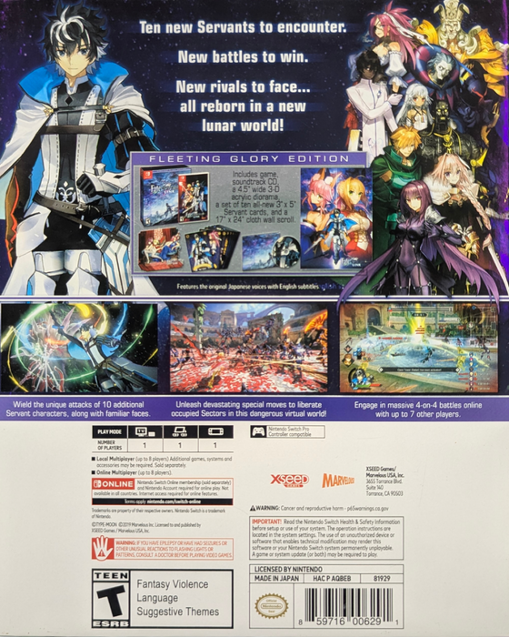 Fate/EXTELLA Link [Fleeting Glory Edition] [CIB] — Nintendo Switch (NS) - for just $61.99! 