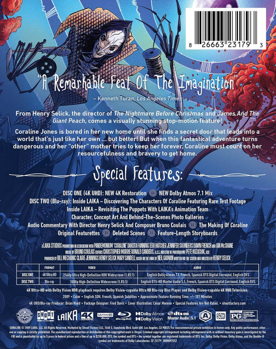 Coraline - Limited Edition Steelbook (4K Ultra HD + Blu-ray) - for just $28.99! 