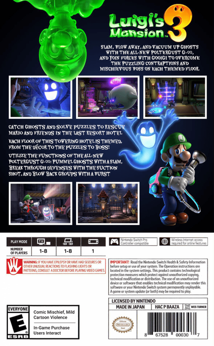 Luigi's Mansion 3 – Nintendo Switch (NS) - for just $34.99! 
