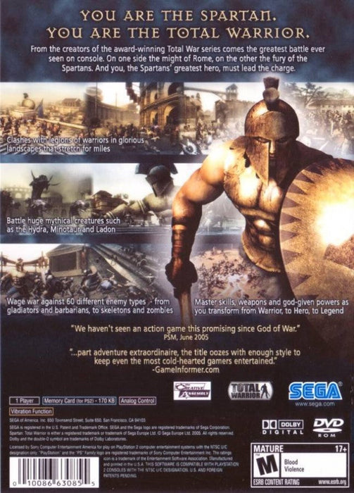 Spartan Total Warrior – PlayStation 2 (PS2) - for just $19.99! 