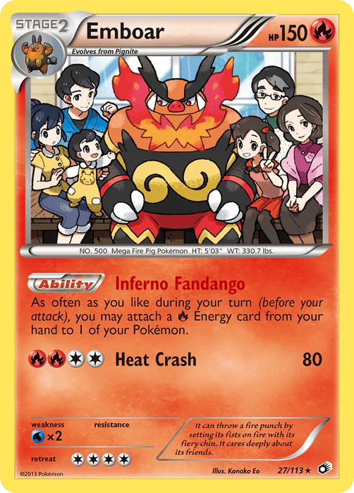 Emboar (27/113) (Theme Deck Exclusive) [Black & White: Legendary Treasures] - for just $3.80! 