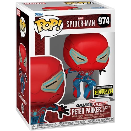 Funko Pop! 974 - Marvel - Spider-Man 2 Peter Parker Velocity Suit Vinyl Figure - Entertainment Earth Exclusive - Just $14.99! Shop now at Retro Gaming of Denver