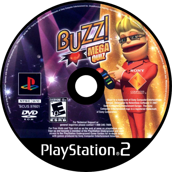 Buzz: The Mega Quiz – PlayStation 2 (PS2) - for just $6.99! 