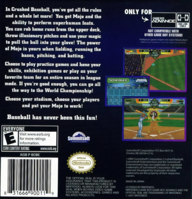 Crushed Baseball – Game Boy Advance (GBA) - for just $4.99! 