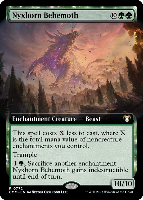 Nyxborn Behemoth (CMM-772) - Commander Masters: (Extended Art, enchantment) - for just $0.33! 