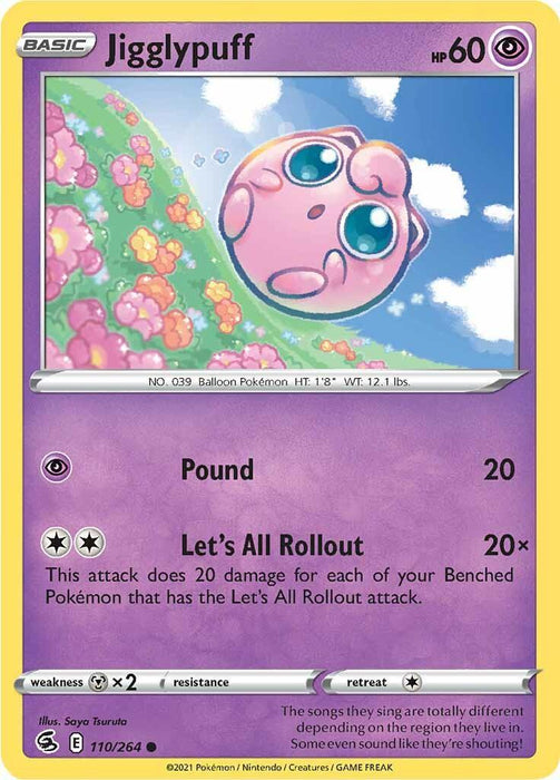 Jigglypuff (110/264) [Sword & Shield: Fusion Strike] - for just $0.10! 