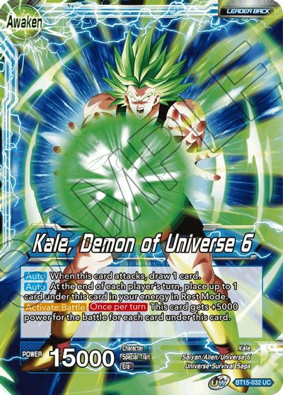 Kale // Kale, Demon of Universe 6 (BT15-032) [Saiyan Showdown] - for just $0.10! 