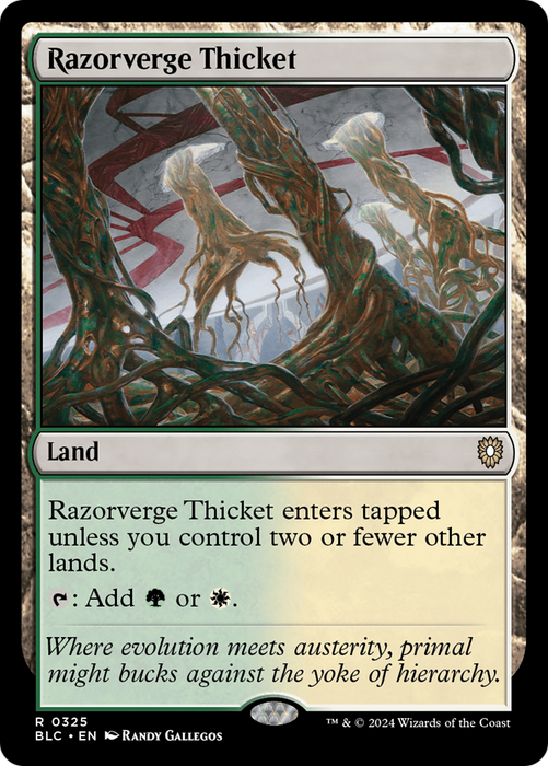 Razorverge Thicket (BLC-325) - Bloomburrow Commander - for just $0.14! 