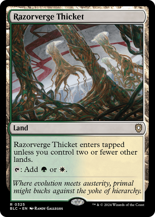 Razorverge Thicket (BLC-325) - Bloomburrow Commander - for just $0.14! 