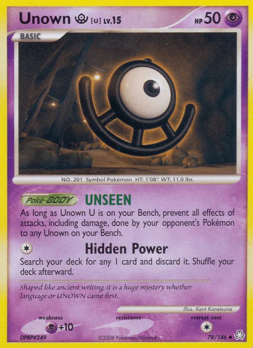 Unown U (78/146) [Diamond & Pearl: Legends Awakened] - for just $0.55! 