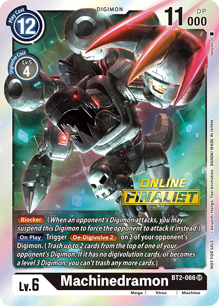 Machinedramon [BT2-066] (Online Finalist) [Release Special Booster Ver.1.0 Promos] - Just $4.50! Shop now at Retro Gaming of Denver