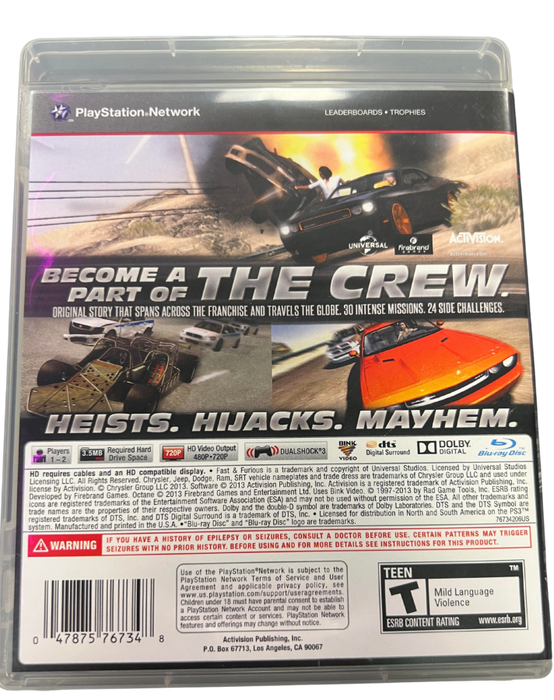 Fast and the Furious: Showdown – PlayStation 3 (PS3) - for just $0! 