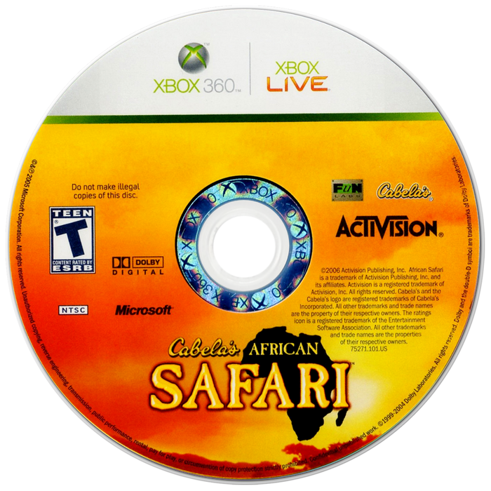 Cabela's African Safari – Xbox 360 (X360) - for just $10.99! 