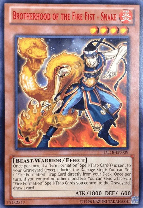 Brotherhood of the Fire Fist - Snake (Red) [DL18-EN009] Rare - for just $0.80! 
