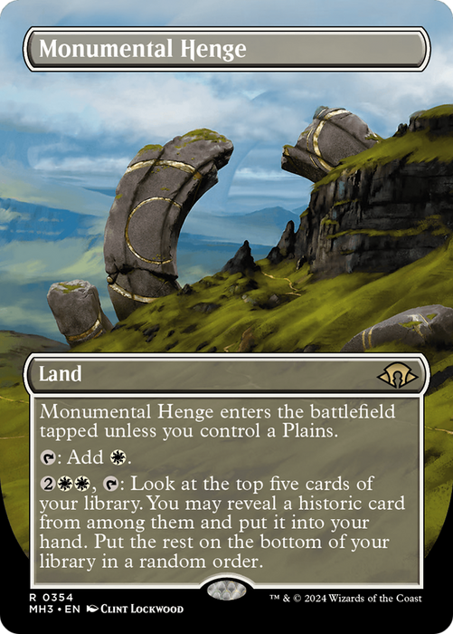 Monumental Henge (Borderless) [Modern Horizons 3] - Just $0.25! Shop now at Retro Gaming of Denver