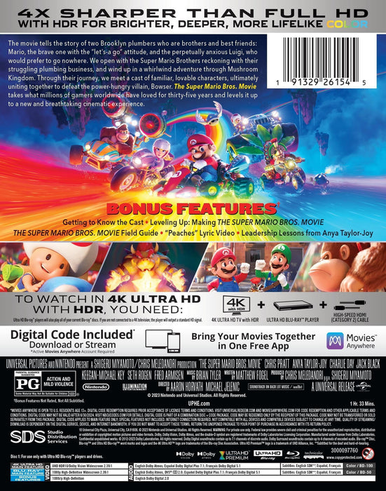 The Super Mario Bros. Movie - Power Up Edition Collectible Steelbook (4K Ultra HD + Blu-ray + Digital) - for just $33.99! 