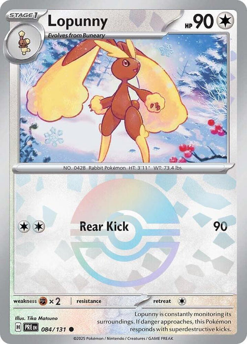 Lopunny (084/131) (Poke Ball Pattern) [Scarlet & Violet: Prismatic Evolutions] - for just $0.15! 