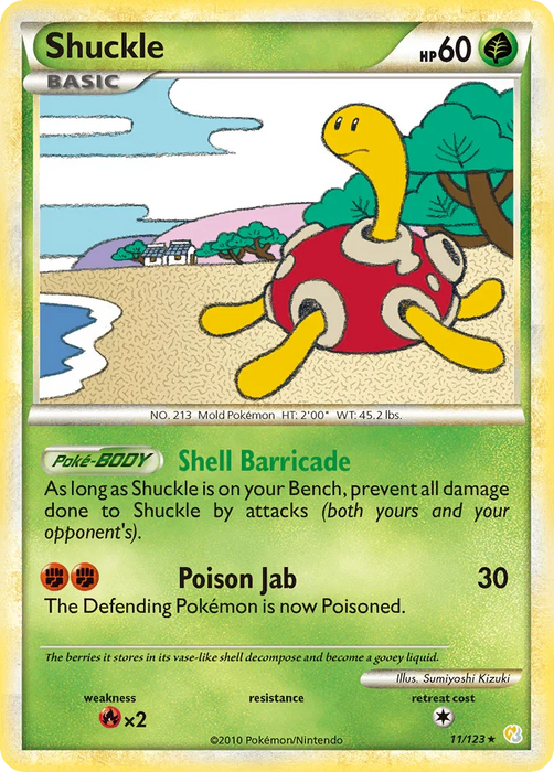Shuckle (11/123) [HeartGold & SoulSilver: Base Set] - for just $8.40! 