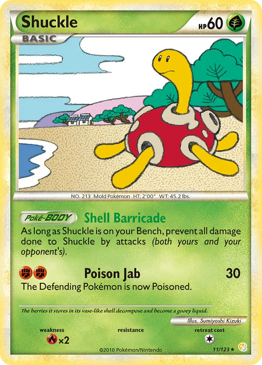 Shuckle (11/123) [HeartGold & SoulSilver: Base Set] - for just $10.10! 