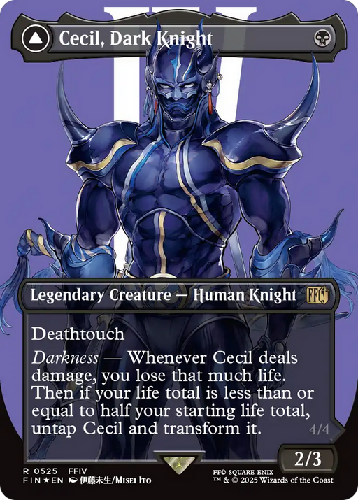 Cecil, Dark Knight // Cecil, Redeemed Paladin (FIN-525) - FINAL FANTASY (Borderless) Foil - for just $6.41! 