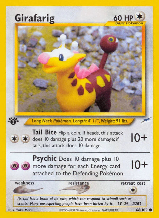 Girafarig (66/105) [Neo Destiny 1st Edition] - for just $1! 