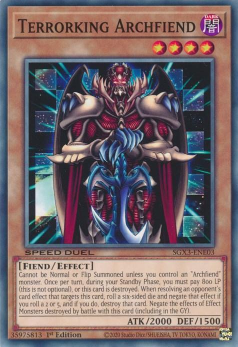 Terrorking Archfiend [SGX3-ENE03] Common - for just $0.15! 