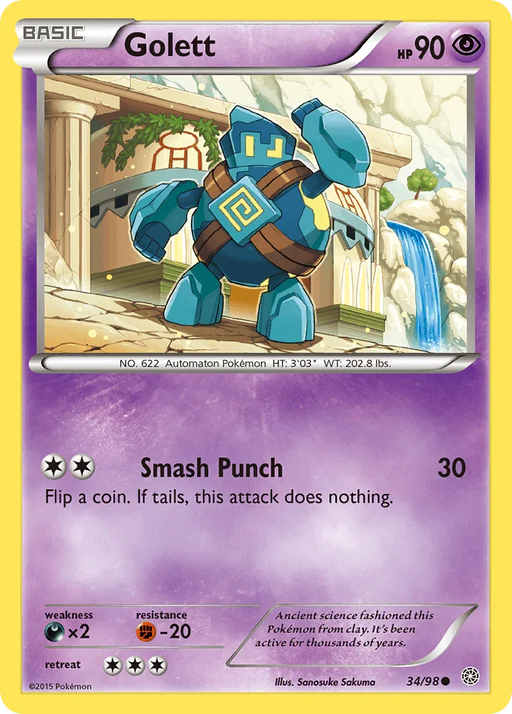 Golett (34/98) [XY: Ancient Origins] - for just $0.10! 
