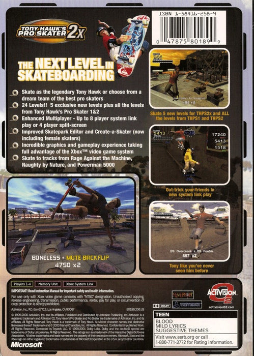 Tony Hawk's Pro Skater 2x – Xbox (XBOX) - for just $11.99! 