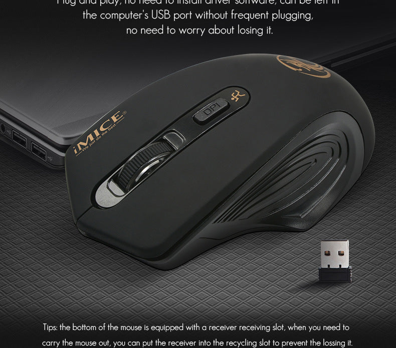 2.4G Wireless Silent Mouse Business Office Gift 4 Button Gaming Wireless Mouse - for just $19.10! 