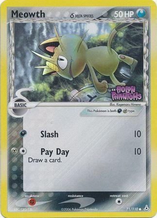 Meowth (71/110) (Delta Species) (Stamped) [EX: Holon Phantoms] - for just $36.70! 