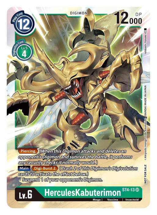 HerculesKabuterimon [ST4-13] (Event Pack 2) [Starter Deck: Giga Green] - Just $0.70! Shop now at Retro Gaming of Denver