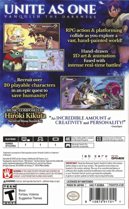 Indivisible – Nintendo Switch (NS) - for just $21.99! 