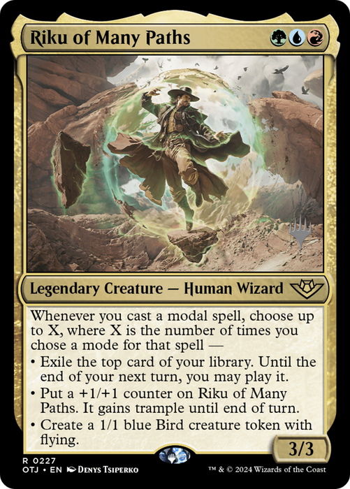Riku of Many Paths (PPOTJ-227) - Outlaws of Thunder Junction Promos - for just $0.10! 