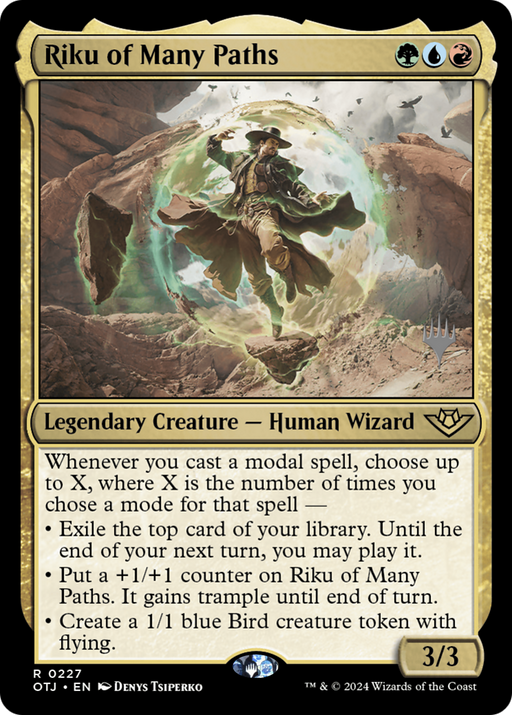 Riku of Many Paths (PPOTJ-227) - Outlaws of Thunder Junction Promos - for just $0.10! 