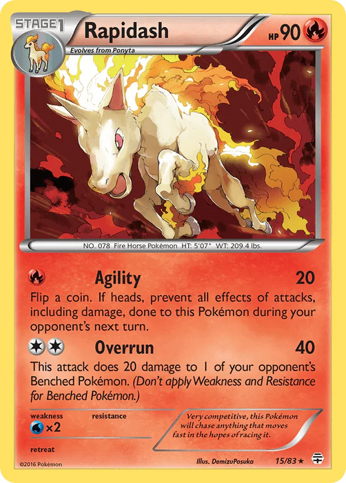 Rapidash (15/83) [XY: Generations] - for just $0.25! 