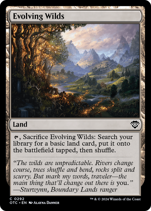 Evolving Wilds (OTC-292) - Outlaws of Thunder Junction Commander - for just $0.02! 