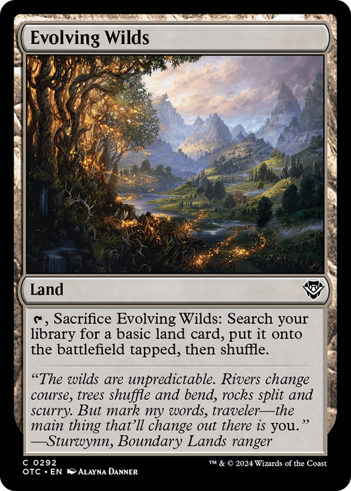 Evolving Wilds (OTC-292) - Outlaws of Thunder Junction Commander - for just $0.02! 
