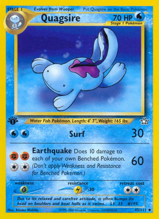 Quagsire (45/111) [Neo Genesis 1st Edition] - for just $1.15! 