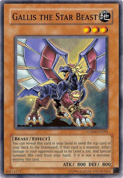 Gallis the Star Beast [GX06-EN001] Super Rare - for just $6.95! 