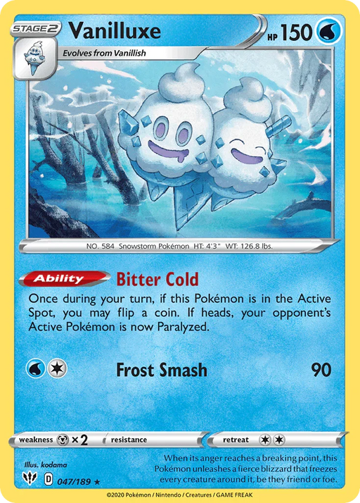 Vanilluxe (047/189) [Sword & Shield: Darkness Ablaze] - for just $0.10! 