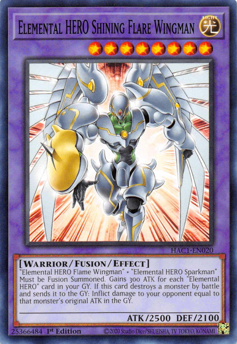 Elemental HERO Shining Flare Wingman [HAC1-EN020] Common - for just $0.15! 