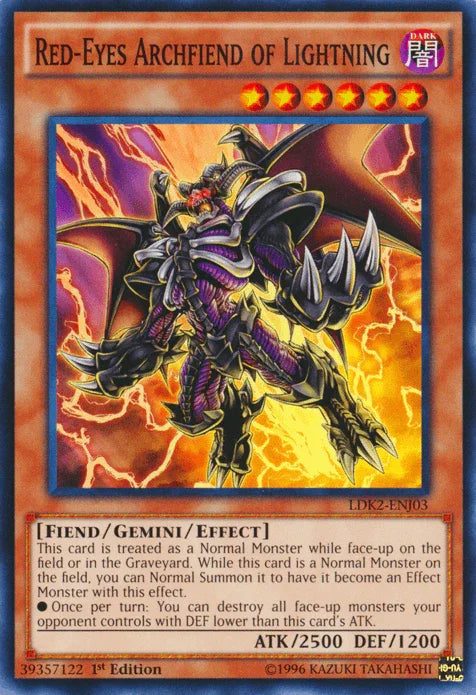 Red-Eyes Archfiend of Lightning [LDK2-ENJ03] Common - for just $0.20! 