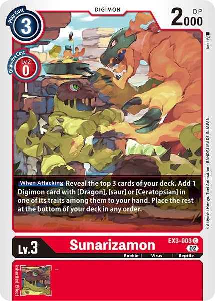 Sunarizamon [EX3-003] [Revision Pack Cards] - Just $0.09! Shop now at Retro Gaming of Denver